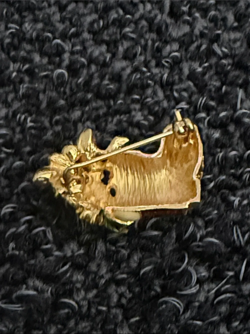 Fashion Jewelry Red Enamel Holiday Boot Brooch with Gold Accents